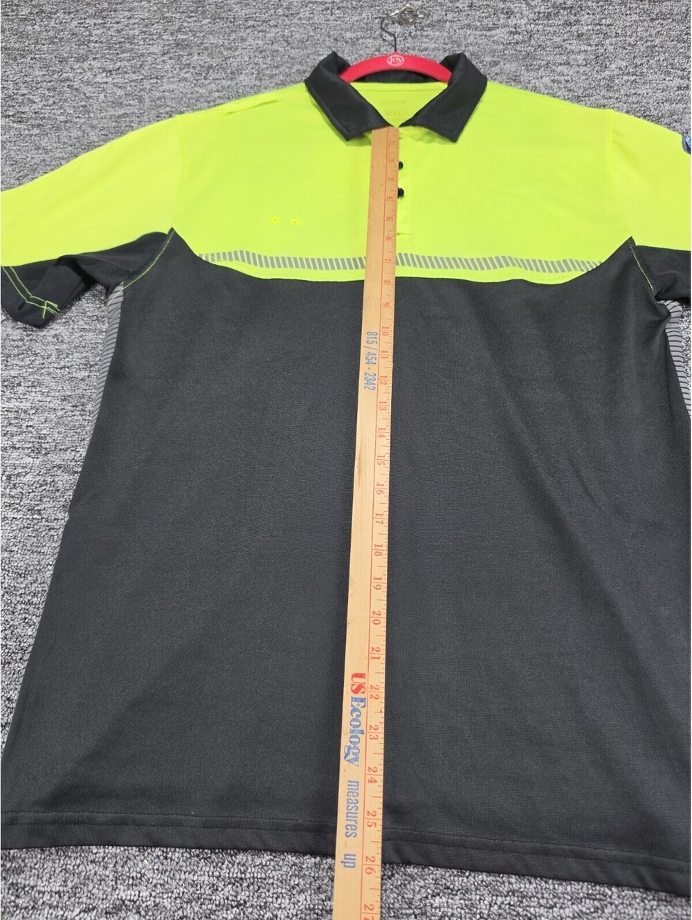 Six Flags Public Safety Officer Yellow/Black Polyester Pique Polo Shirt M - Picture 3 of 11